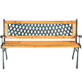 Miniatyrbillede 5 af 7: tectake Havebænk Tamara 128x51x73cm Brown