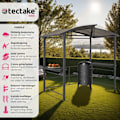 Miniatyrbillede 2 af 11: tectake Havepavillon Asado 2,4x1,5x2,34m Grey