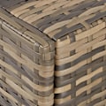 Miniatyrbillede 7 af 11: tectake Polyrattan solseng -  natur/mørkegrå Dark grey