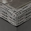 Miniatyrbillede 6 af 11: tectake Polyrattan havebord Taranto med 4 stole Rosarno -  grå Grey