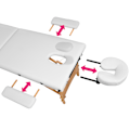 Miniatyrbillede 8 af 10: tectake Massagebriks med 2 zoner, 5cm polstring  + taske -  hvid White