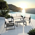 Miniatyrbillede 3 af 11: tectake Gartenlounge-sæt Captive i reb-design - Sæt 1 (1 x sofa / 1 x bord / 2 x lænestole) Sæt 1 (1 x sofa / 1 x bord / 2 x lænestole) Graphite grey