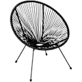 Miniatyrbillede 3 af 10: tectake 2 Havestole Santana -  sort Black