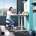 Miniatyrbillede 2 af 6: tectake Taburet med hjul -  sort Black