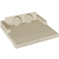 Miniatyrbillede 6 af 11: tectake Børnesofa Lilly, 8-delt, med sovefunktion - 160 cm Beige