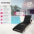 Miniatyrbillede 2 af 9: tectake Polyrattan solseng Moana -  brunmeleret Brown