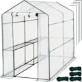 Miniatyrbillede 1 af 11: tectake Drivhus med presenning, 3,6 m³ White