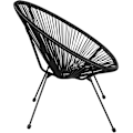 Miniatyrbillede 7 af 9: tectake 2 Havestole Santana -  sort Black