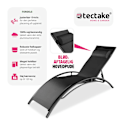 Miniatyrbillede 2 af 11: tectake 2 solsenge Alina -  sort Black
