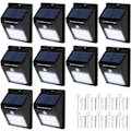 Miniatyrbillede 1 af 6: tectake 10x LED lampe med bevægelsessensor og solceller Black