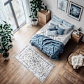 Miniatyrbillede 3 af 7: tectake Gulvtæppe Aliya, kort luv - 80 x 150 cm 80 x 150 cm Grey