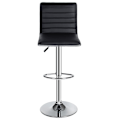Miniatyrbillede 4 af 8: tectake Barstole, sæt med 2 stk., i kunstlæder og krom 60-81cm Black