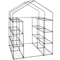 Miniatyrbillede 3 af 10: tectake Drivhus med presenning, firkantet 143x143x195cm Green