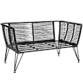 Miniatyrbillede 10 af 10: tectake Havesofa Sundo i rebdesign med polyrattan Graphite grey