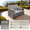 Miniatyrbillede 2 af 11: tectake Polyrattan havesofa Kreta med overtræk -  grå Grey