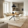 Miniatyrbillede 2 af 11: Spisebordsstol Jeane, velour - Velour creme/guld,Sæt med 6 stk. Velour creme/guld