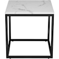 Miniatyrbillede 5 af 9: Marmor sidebord Alysia, kvadratisk - sort/hvid White