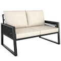 Miniatyrbillede 4 af 11: Havemøbelsæt Captive i reb-design - Sæt 2 (1 x sofa / 1 x bord) Graphite grey