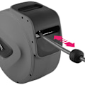 Miniatyrbillede 3 af 6: tectake Trykluftslange med tromle - 20 m 20 m Grey