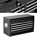 Miniatyrbillede 8 af 9: tectake Værktøjsvogn med 10 rum -  sort Black