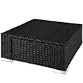 Miniatyrbillede 5 af 9: tectake Polyrattan puf med hynde -  sort/grå Grey