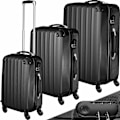 Miniatyrbillede 1 af 11: tectake Kuffertsæt hardcase -  sort Black one size