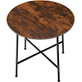 Miniatyrbillede 3 af 6: tectake Spisebord Ennis 80x76cm -  Industrielt mørkt træ, rustikt Dark brown