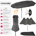 Miniatyrbillede 2 af 11: tectake Parasol Silia 460x270cm -  grå Grey