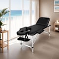 Miniatyrbillede 11 af 11: tectake Massagebriks i aluminium med 3 zoner, 5 cm polstring + taske -  sort Black