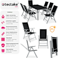 Miniatyrbillede 2 af 11: tectake Aluminium havemøbler, bord og 6 stole -  sølv Silver
