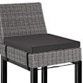 Miniatyrbillede 7 af 10: tectake Barstol Latinan i polyrattan -  grå Grey
