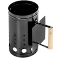 Miniatyrbillede 2 af 3: tectake Grillstarter med varmeskjold -  sort Black
