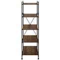 Miniatyrbillede 4 af 10: tectake Reol Manchester 47,5 x 34,5 x 151,5 cm -  Industrielt mørkt træ, rustikt Dark brown