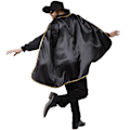 Miniatyrbillede 3 af 8: tectake Zorro kostume Black XL