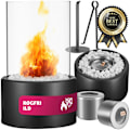 Miniatyrbillede 1 af 11: tectake Bioethanol pejs Damine, varmebestandig, 2 brændkamre Black