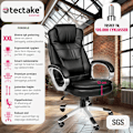 Miniatyrbillede 2 af 11: tectake Kontorstol Sulo -  sort Black
