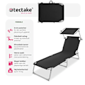 Miniatyrbillede 2 af 11: tectake Solseng med 4-trin, 2 stk. -  sort Black