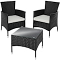 Miniatyrbillede 3 af 10: tectake Polyrattan havemøbelsæt Bern -  sort Black
