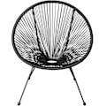 Miniatyrbillede 4 af 10: tectake 2 Havestole Santana -  sort Black