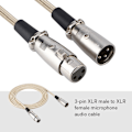 Miniatyrbillede 4 af 8: 3-polet XLR Han til XLR Hun Mikrofonkabel - 3 Meter (9,8 Fod) Lydledning 3m