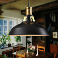Miniatyrbillede 4 af 5: Retro vintage pendellamper Ø27 cm, lysekrone Lampeskærm i metal i industriel stil, vintage indvendig belysning loftlampe