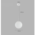 Miniatyrbilde 2 av 4: Pendellampe i melkehvit glasskule (uten lyskilde, frostet modell 15cm)GroupM
