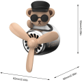 Miniatyrbillede 1 af 4: Car Air Freshener Diffuser Parfym Clip Cartoon Bear Pilot A Black