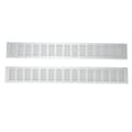 2 stk. Luftventilation Ventilationsgitter Aluminiumslegering Rektangulær ventilationsplade til skabe Skoskab Skab 80x600mm