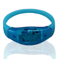 Miniatyrbillede 1 af 4: led lysende silikone lysende armbånd bar cheer rekvisitter koncertbeslag flash armbånd (blå knap model)