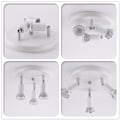Miniatyrbillede 2 af 4: 3 runde LED loftslamper (9W positivt hvidt lys (sort))