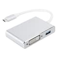 Miniatyrbilde 1 av 5: Kabeladapterkonverterer 4 i 1 TypeC til HDMI DVI VGA USB 3.0 Multifunksjonell bærbar datamaskin[ht]