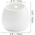 Miniatyrbillede 4 af 5: 2-delt desktop keramisk urtepotte sukkulent urtepotte til boligindretning,