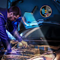 Miniatyrbillede 5 af 5: Genopladeligt Led arbejdslys, Guiseapue arbejdslys 5 tilstande Mekanisk lys Foldbar lommelygte med magnetisk base Inspicer
