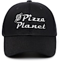Pikkukuva 1 / 5: Pizza Planet Hattu Lippalakki cap isähattu säädettävä puuvillainen aikuisten urheiluhattu Unisex, musta-1